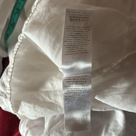 PART TWO | 100% Linen Top Women’s Short Sleeve Blouse in light pink Size L - Picture 10 of 13